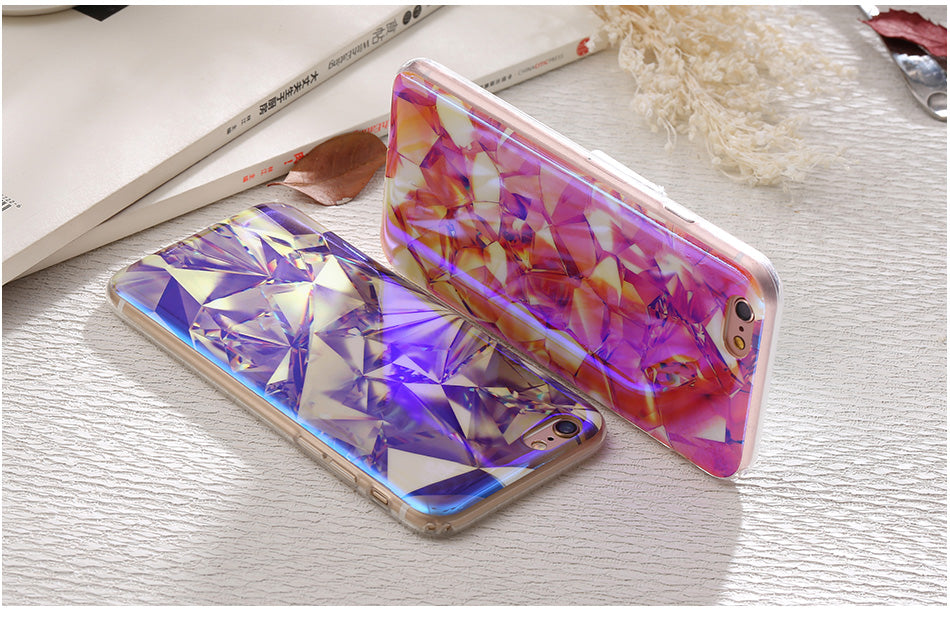 Translucent Geometric Fitted Silicone iPhone Case