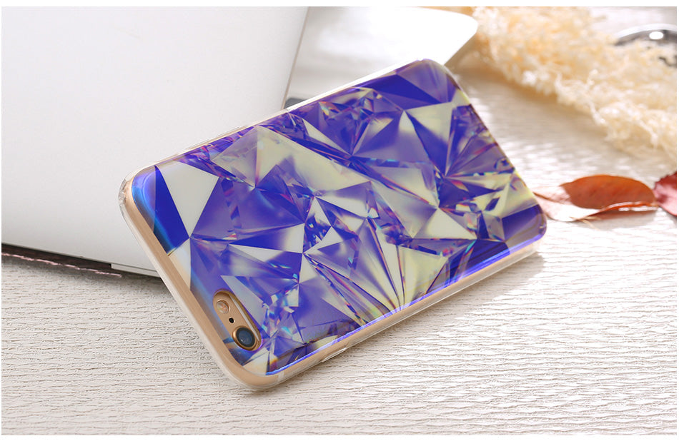 Translucent Geometric Fitted Silicone iPhone Case