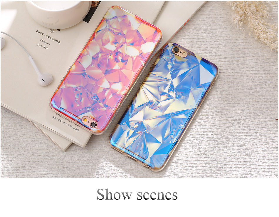 Translucent Geometric Fitted Silicone iPhone Case