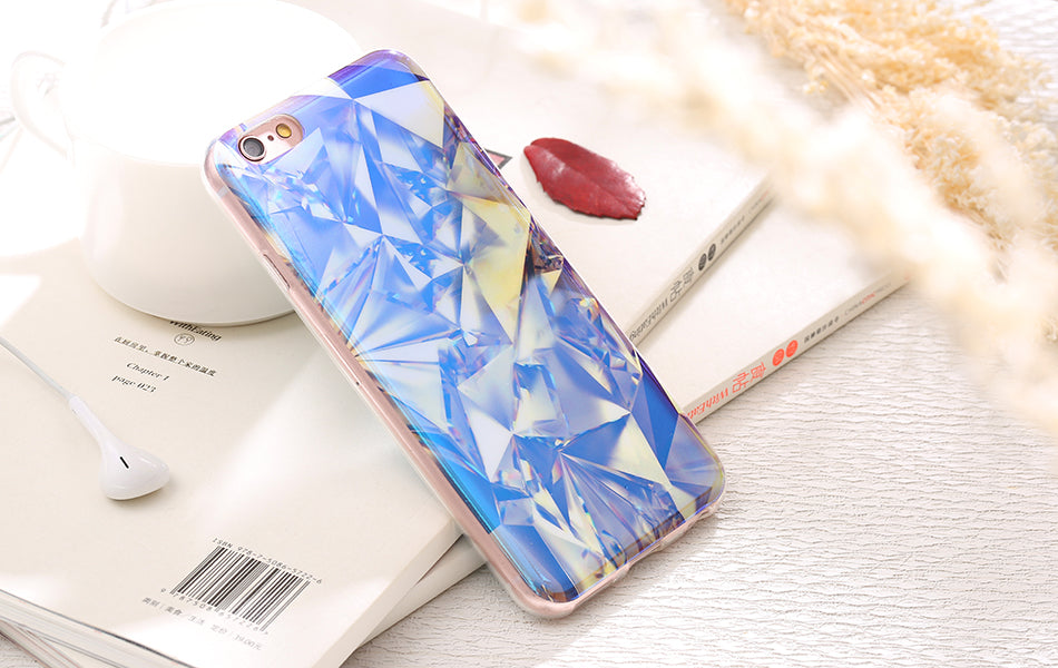 Translucent Geometric Fitted Silicone iPhone Case