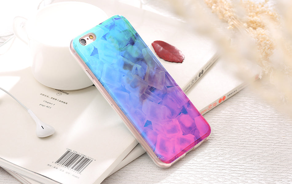 Translucent Geometric Fitted Silicone iPhone Case