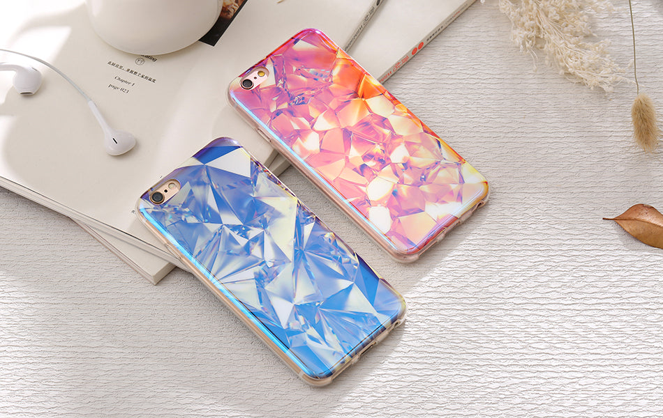 Translucent Geometric Fitted Silicone iPhone Case