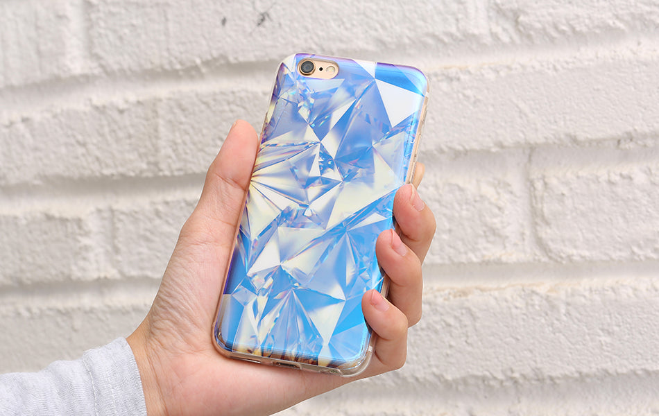 Translucent Geometric Fitted Silicone iPhone Case