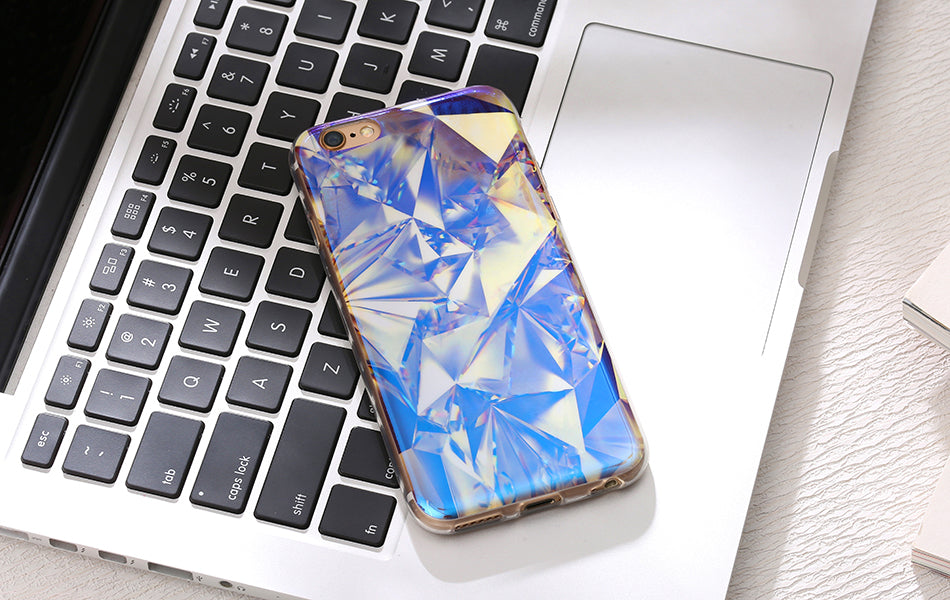 Translucent Geometric Fitted Silicone iPhone Case