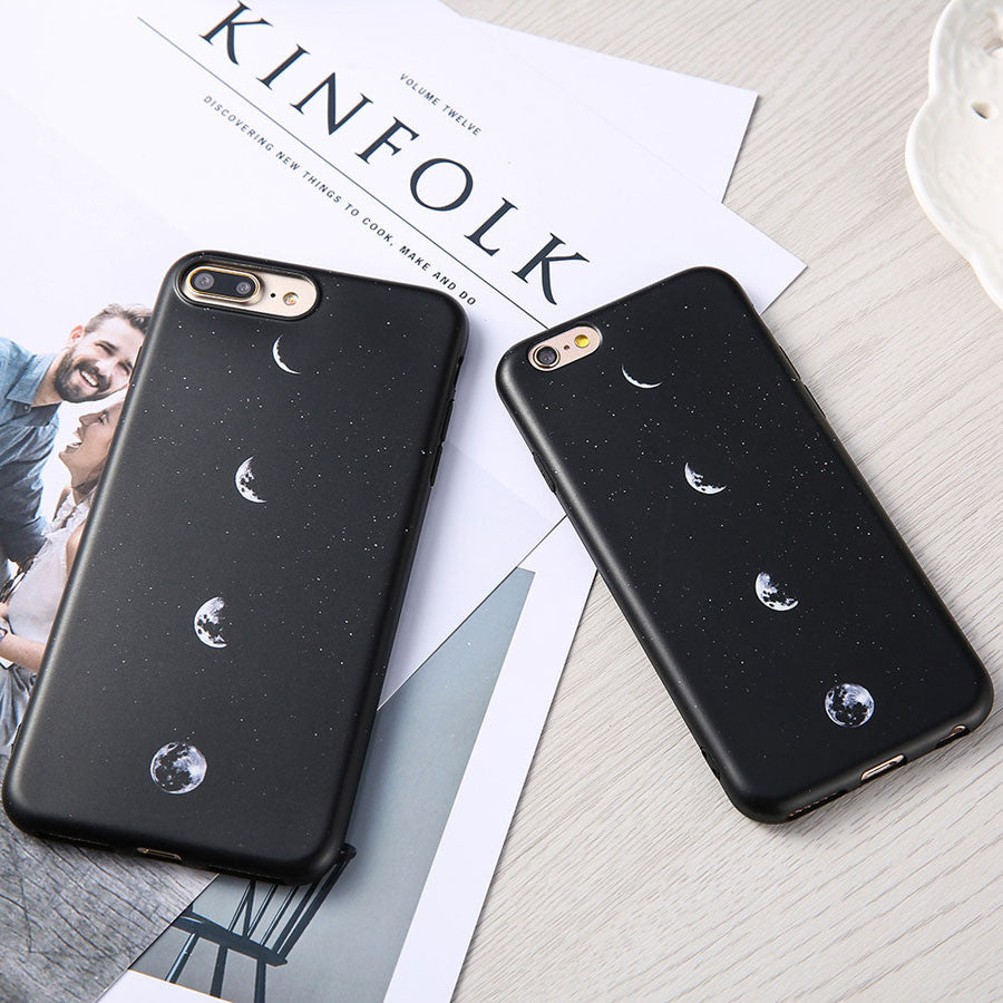 Phases of the Moon Rubber iPhone Case