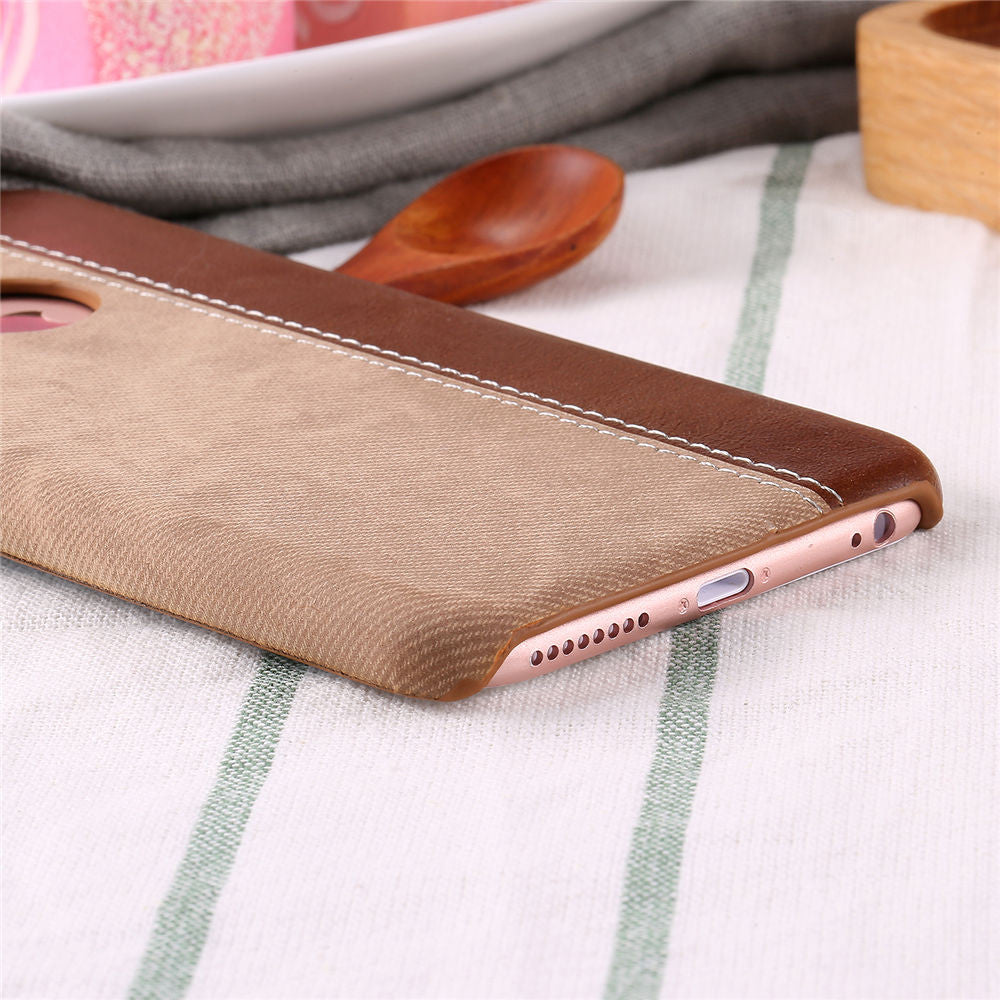 Denim/Corduroy & Leather Snap iPhone Case