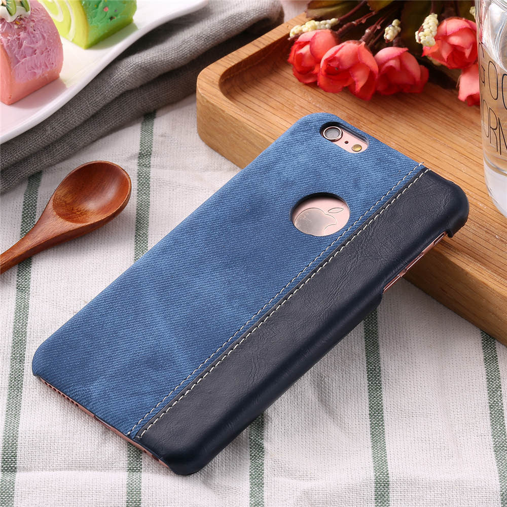 Denim/Corduroy & Leather Snap iPhone Case