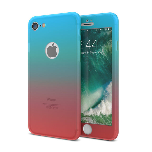 360 Degree Fitted iPhone Case with Tempered Glass