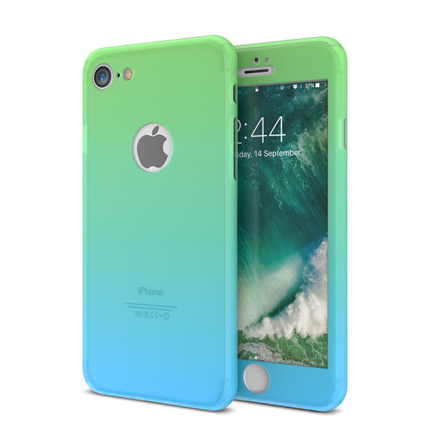 360 Degree Fitted iPhone Case with Tempered Glass