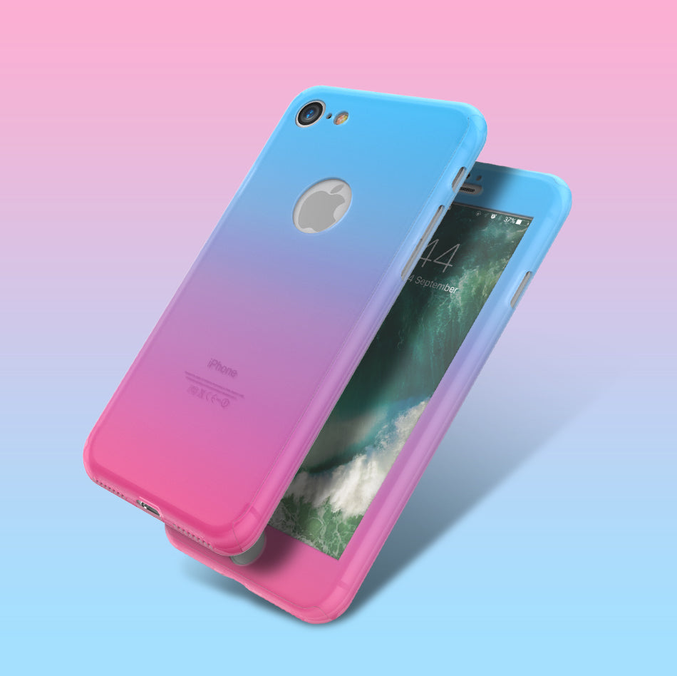 360 Degree Fitted iPhone Case with Tempered Glass