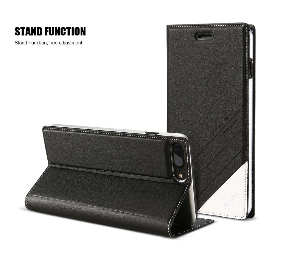 Colour Block Leather Wallet iPhone Case