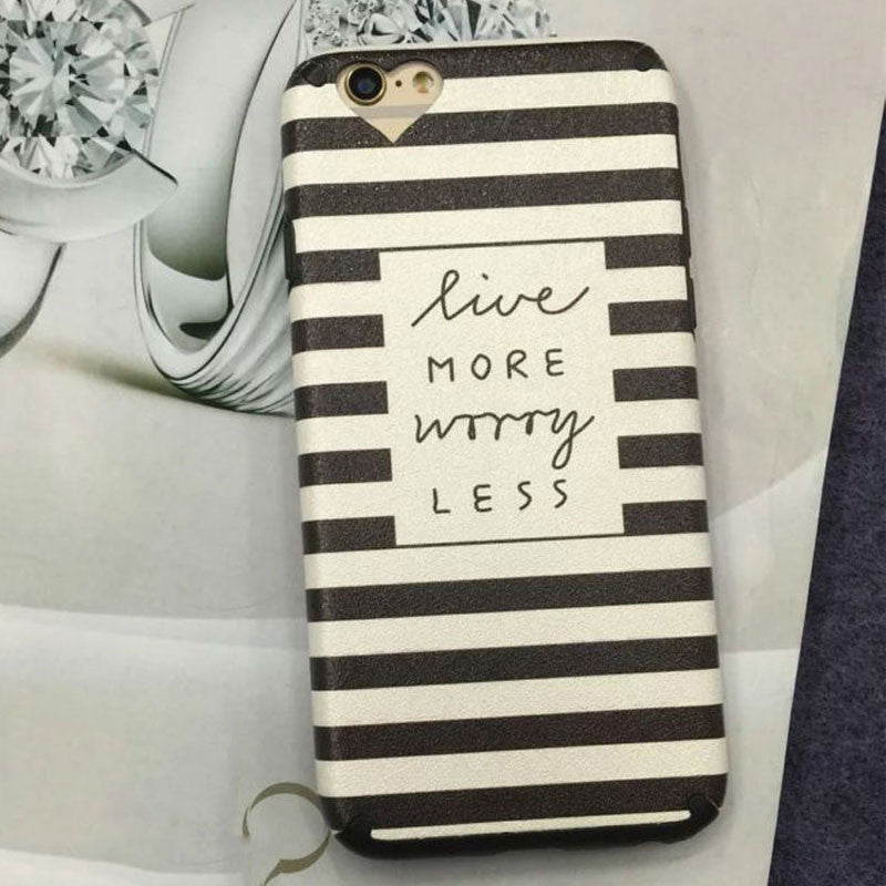 Live More Worry Less Fitted iPhone Case