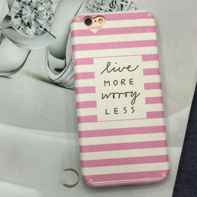 Live More Worry Less Fitted iPhone Case