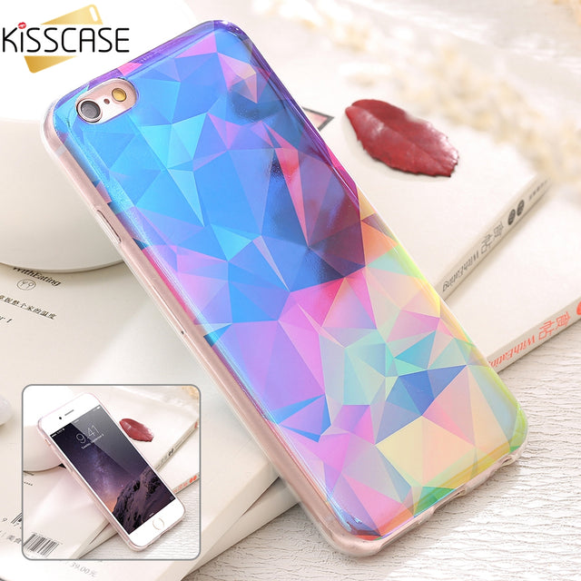 Translucent Geometric Fitted Silicone iPhone Case