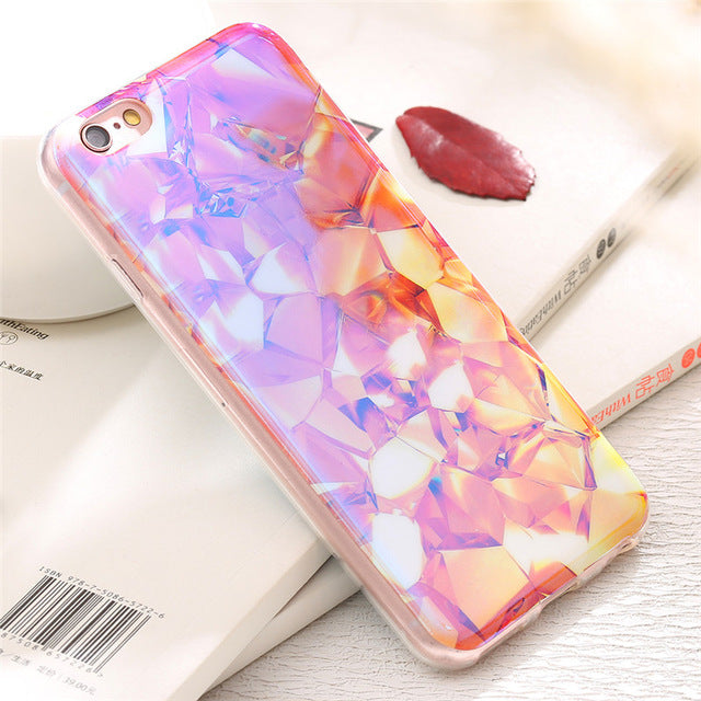 Translucent Geometric Fitted Silicone iPhone Case