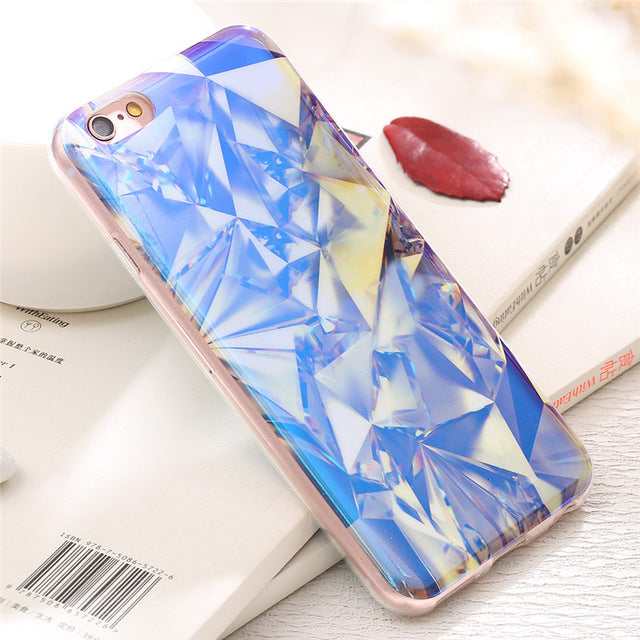 Translucent Geometric Fitted Silicone iPhone Case